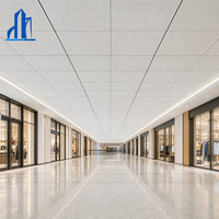 Plafond suspendu en aluminium pour grands projets commerciaux, panneau acoustique en aluminium, dalle de plafond suspendu