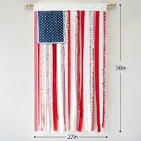 Décorations d'extérieur du 4 juillet, drapeaux suspendus pour la fête de l'indépendance, fanions patriotiques brodés, bannière de décoration de jardin