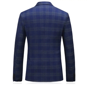 Costume à <span class=keywords><strong>carreaux</strong></span> pour <span class=keywords><strong>homme</strong></span> <span class=keywords><strong>Blazer</strong></span> croisé de haute qualité Ensemble 3 pièces <span class=keywords><strong>Blazer</strong></span> slim pour mariage Veste manteau pantalon Gilet - Product Image 6