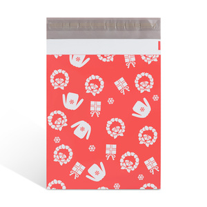 Personnalisé poly mailer mailing sac messager rouge enveloppes d'emballage en plastique sacs d'expédition de noël - Product Image 6