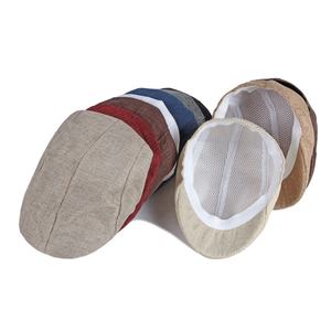 Auf Lager 10 Farben Baumwolle in Leinenoptik Newsboy-Mützen Gatsby Cabbie Fahr- Jagd-Kappe Schiebermütze Irische Mützen - Product Image 4