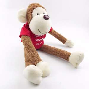 2025 nuevo juguete de peluche de <span class=keywords><strong>mono</strong></span> silbante-Animal de peluche abrazable de brazo largo con sonido, regalo de cumpleaños para niños - Product Image 1