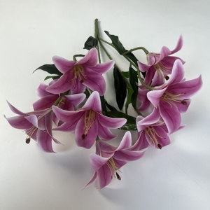 JH fabbrica nuovo Fashion Design matrimonio <span class=keywords><strong>fiori</strong></span> <span class=keywords><strong>di</strong></span> seta mazzo <span class=keywords><strong>di</strong></span> gigli A più teste giglio - Product Image 3