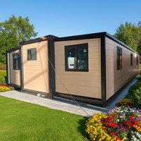 Maison conteneur extensible 4 chambres pour grande famille, entièrement équipée de plomberie et d'électricité, certifiée CE, avec pièces de rechange gratuites, prête à être expédiée
