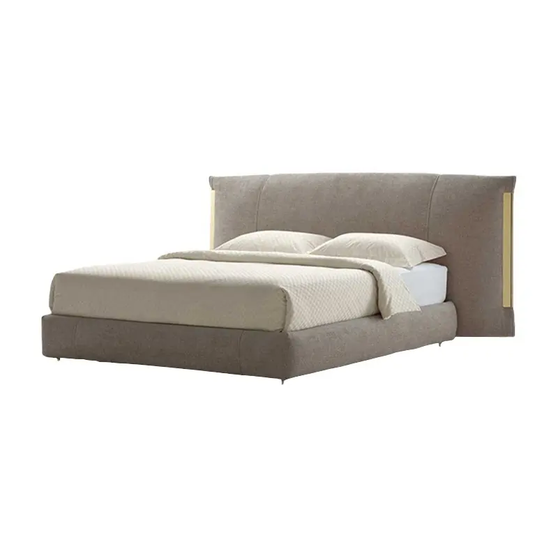 Vua kích thước hiện đại giường đôi thiết kế nội thất giường da