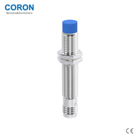 Capteur de Proximité Inductif CORON CLJ-A8-2ANA-B M8 Non Blindé 2mm NPN NO 10-30VDC Détection Métallique Type Prise 3 Broches Cuivre-Nickel