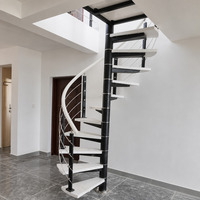 Escaliers en spirale sur mesure avec marches en bois |   Antidérapant pour appartement en mezzanine intérieur certifié CE