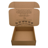 Boîte d'expédition en carton ondulé brun écologique avec gaufrage pour l'emballage de pots de miel, de thé et le stockage de bouteilles en verre