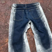 Peinture de haute qualité Splash-ink Denim pantalon patchs personnalisé Streetwear Baggy jambe large évasé Designer pantalon hommes pantalons Jeans