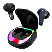 Écouteurs de jeu Brightblue ANC/ENC avec chipset JL7103D4, éclairage RGB, étanchéité IPX5, Bluetooth 6.0, faible latence, son 3D, affichage numérique