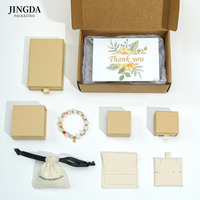 Jingda One-Stop-Anbieter für Schmuckverpackungen, Umweltfreundliche Kraftpapier-Schubladenbox für Halsketten, Ohrringe und Ringe