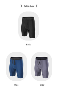 XW-YS23401 Bán Buôn Nén Yoga Thể Thao Phòng Tập Thể Dục Quần <span class=keywords><strong>Short</strong></span> Nam 2-Mảnh Tập Thể Dục Dây Kéo Trở Lại Túi Với Dây Kéo Thể Thao Người Đàn Ông Quần <span class=keywords><strong>Short</strong></span> - Product Image 6