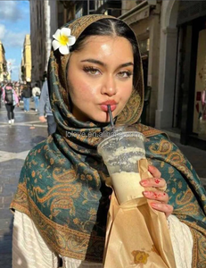 2025 Floral Jacquard femmes foulard doux Modal grand gland Paisley Faux cachemire hiver Style ethnique châle vente d'été chaude - Product Image 3