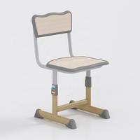 Mobilier scolaire à cadre en acier Ensemble de chaises de bureau pour enfants Chaise d'étudiant à hauteur réglable avec table