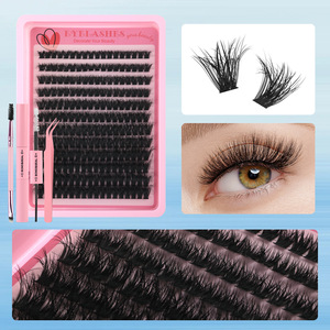 Ensemble de faux cils naturels à tige fine, longueur mixte 10-16mm, bande invisible, pour maquillage quotidien des yeux, salon de beauté - Product Image 4