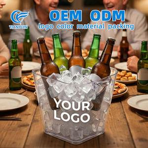 Cubos de Hielo de Plástico Transparentes de 5L para Uso Comercial, Hoteles, Restaurantes y Exteriores - Product Image 1