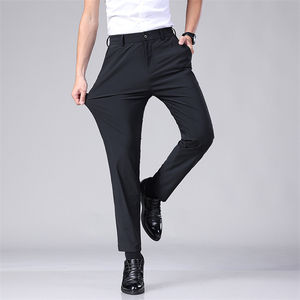<span class=keywords><strong>Pantaloni</strong></span> eleganti da uomo con sospensione in seta di ghiaccio <span class=keywords><strong>pantaloni</strong></span> estivi alti elasticizzati <span class=keywords><strong>pantaloni</strong></span> Casual da uomo d'affari - Product Image 2