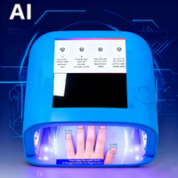 Lampe à ongles LED UV intelligente AI, sécheuse de vernis gel professionnelle, portable, haute puissance, séchage rapide, sûre, soin des mains, usage domestique, logo personnalisé