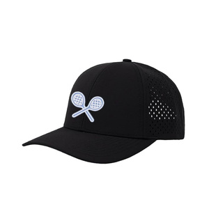 ยูนิเซ็กส์กันน้ำออกแบบได้เองโลโก้6แผงหมวกกอล์ฟหมวกเบสบอลตัดเลเซอร์ระบายอากาศได้สำหรับกีฬา - Product Image 5