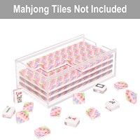 Boîte de rangement pour cartes de mahjong américaines de taille standard 160, en acrylique personnalisé, transparente, 1,2 pouce, moderne, écologique