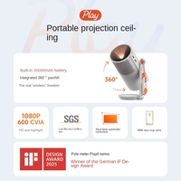 Proyektor XGIMI Play6 Kecerahan Tinggi HD 1080P Home PTZ dengan Baterai Terpasang, Proyektor Portabel untuk Kamar Tidur