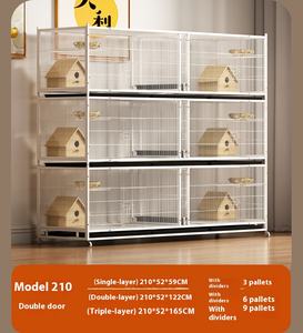 Équipement professionnel d'élevage de pigeons Grande cage d'élevage de pigeons à 3/4/5 niveaux, Cage à oiseaux en acier galvanisé Loft de pigeons galvanisé - Product Image 6