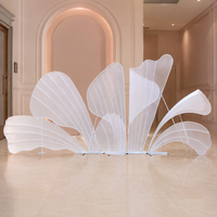 Décor de toile de fond événementielle en maille abstraite personnalisée avec panneau à cadre métallique translucide pour mariages, hôtels et expositions commerciales