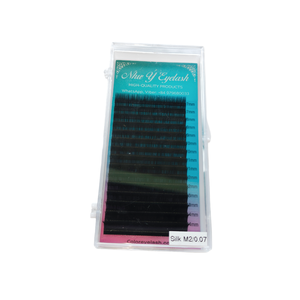 Marque privée vente en gros pour cheveux synthétiques extensions de cils plein volume faites à la main 0.03-0.25 ventilateurs de volume 0.15mm velours noir - Product Image 3