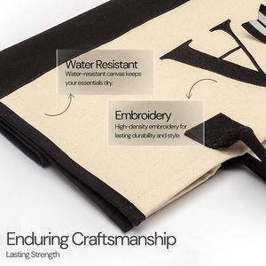 Borsa Tote in Tela Personalizzata con Iniziali, Grande, in Cotone, Monogramma, per Spiaggia, Spesa, Riutilizzabile, Lavabile in Lavatrice, Lavoro, Viaggi - Product Image 4
