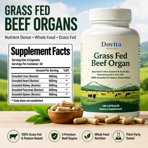 Fournisseur OEM ODM en gros de capsules d'organes de bœuf nourri à l'herbe pour le soutien de la santé rénale, capsules de gélatine OEM non-OGM, 180 unités - Product Image 2