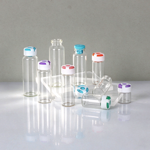 3ml 5ml 7ml 10ml 15ml 20ml 30mlHigh Borosilicate glass vial <b>Bottle</b> With colorful Plastic lid And <b>Stopper</b> For freeze dried powder - Product Image 6