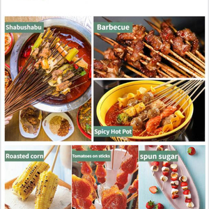 Small Sized <strong>Portable</strong> <strong>Grilled</strong> Heat Resistant Easily Cleaned Fruit Skewers Bamboo Sticks Tools - Product Image 4