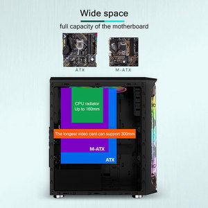 Nhà Máy bán hàng nhôm chơi game Chassis tốt nhất RGB ATX Micro ATX Mini ITX PC trường hợp máy tính với phong cách mát mẻ và tủ Quạt CPU - Product Image 6