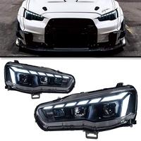 Ensemble de phares de remplacement pour Mitsubishi Lancer EX 2008-2015, mise à niveau aftermarket, projecteur LED, feux de jour séquentiels