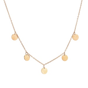 <span class=keywords><strong>KALEA</strong></span> Collier chaîne à maillons en acier inoxydable Pendentif pièce de monnaie multi-ronde personnalisé Plaqué or Cadeau de mode élégant pour femme - Product Image 5