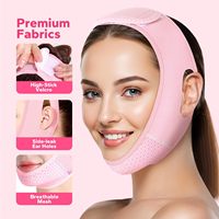 Sangle amincissante pour le visage en V, sangle pour le menton pour dormir, masque liftant en V, ceinture en V réutilisable, réducteur de double menton, exerceur de mâchoire