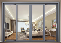 Grande porte et fenêtre coulissante en aluminium et PVC préfabriquée, de style européen, pare-balles, prix d'usine