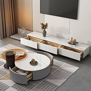 Mueble de TV de Lujo Nórdico, Mueble de TV <span class=keywords><strong>Extensible</strong></span> y Ampliable, Mueble de TV Moderno y Sencillo de Madera Maciza <span class=keywords><strong>Extensible</strong></span> - Product Image 3