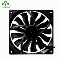 Ventilateur de refroidissement Poweryear PY-1215H12B à 13 pales, 12V DC, 2100 tr/min, 72,55 CFM, haut débit d'air, sans balais, double roulement à billes, noir, en PBT