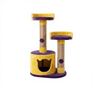 Árbol para Gatos Amistar Purple Dream Classic de Yute de 3 Niveles, Ecológico y Duradero, para Interiores - Product Image 1