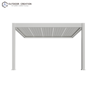 Pergola moderne en aluminium motorisée, imperméable, bioclimatique, écologique, murale ou autoportante, avec toit à lamelles pour balcon ou terrasse