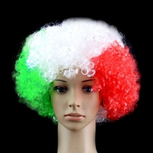 Pas cher Clown Cheveux Perruque Lumineux Football Fan Perruque <span class=keywords><strong>Afro</strong></span> Perruque Coiffe Clown Costume pour Performance Festival Bar Carnaval Mascarade - Product Image 5