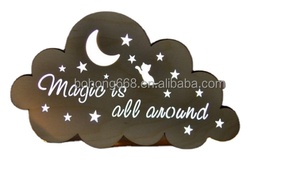 Hàng thủ công bằng gỗ trang trí Hollow chữ bằng gỗ LED chiếu sáng trang trí đồ trang trí - Product Image 5