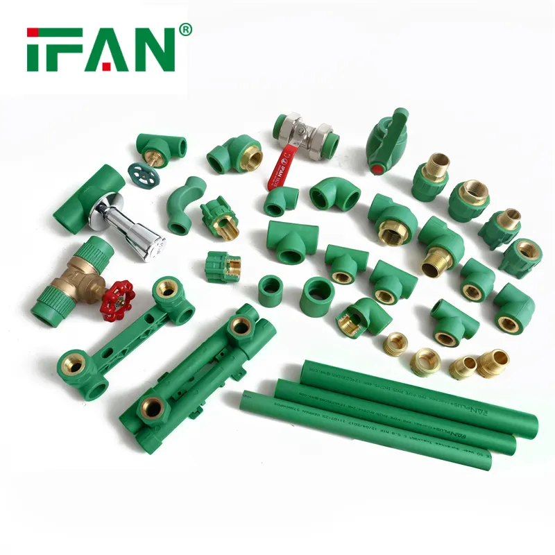 Фитинги IFAN PPR, фитинги PPR, пластиковые фитинги с двойным соединением, фитинги 20 - 63 мм