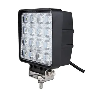 Tuff 플러스 12V 24V 32V 48w 슈퍼 밝은 트럭 작업 빛 자동차 스팟 광장 led 작업 빛 트럭 suv