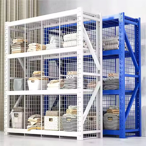 Giá kho thép 4 lớp sơn tĩnh điện hoàn thiện kệ lưu trữ với khung lưới để sử dụng kho - Product Image 1