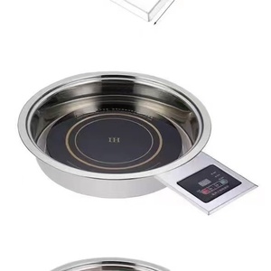 Placa de Inducción Portátil de Doble Cabezal con Control Táctil Eléctrico, 2 Quemadores, Eficiencia Energética Clase 2, para Ollas de Barro, Uso en Cocina - Product Image 1