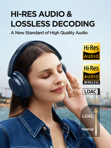 Auriculares Supraaurales 1MORE con Cancelación Activa de Ruido, Calidad de Sonido Hi-Fi, Color Azul, Control Táctil - Product Image 5