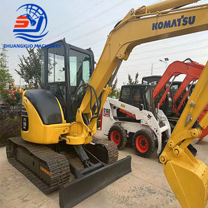 Mini-excavatrice Komatsu d'occasion PC55 PC55MR 5,5 tonnes, moteur Cummins, boîte de vitesses Doosan, vérin hydraulique Poclain à vendre, pièces principales incluses - Product Image 4