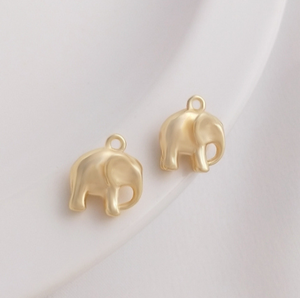 Dijes de Elefante Chapados en Oro, Aleación de Zinc, Lindos Colgantes de Animales, Joyería Unisex, Dije de Regalo - Product Image 5
